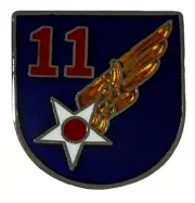 Pack of 6 WWII U.S. Army 11th Air Force Motorcycle Hat Cap Lapel Pin M-144