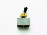 3 Way Closed Guitar Toggle Switch Gold with Black Cap