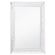 Camden Isle Mosaic Tiled Frame Wall Mirror with Beveled Mirrored Glass