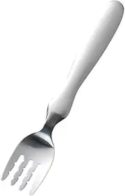 (Plump Type) Edison Mama Collaboration All-Stainless Steel hygienic and Easy to Grip Fork is Very Popular. Lightweight Fork That You can Hold Firmly by Yourself and eat