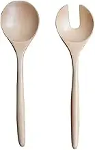 Kitchen Wooden Spoon Fork Set Salad Material Long Handle Heat Insulation Use Kitchen Dining Spoons Sets Tablewares
