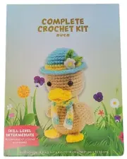 Complete Crochet Kit DIY Duck With Hat Plush Needle Creations