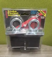 New 2-Pack Keeper 05600 Stake Pocket Anchor Truck Tie-Down Mounts
