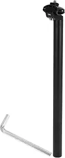 Bike Seat Post 28.6x450mm Bike Saddle Post Seat Tube Aluminum Alloy Black Extra Long Adjustable Angle with Fixing Clip