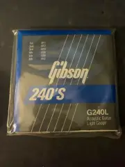 Gibson 240's G240L 11-52 Acoustic Guitar Strings Light Gauge New