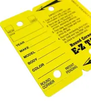 Car Key Tags, Self Laminating Plastic Automotive Key Tags with Ring, Bulk Car...