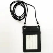 Leather Badge Holder Neck Cord Lanyard Key Tag Case