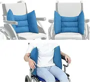 Lateral Support for Wheelchair Back Support Cushion for Pressure Relief Folding Pads Improving Better Posture Sitting Assist Wedge for Elderly Disabled Stroke Patients in Recliner Wheelchair (Blue)