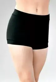 $88 Bloch Womens Black Low-Rise Banded Foldover Dancing Shorts Size X-Small