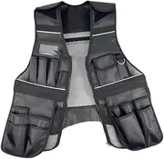B Baosity Tool Vest, Multifunctional Multi Pockets Vest, Work Tool Storage Vest, for Engineer