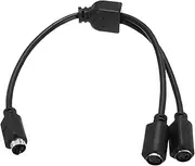 uxcell S Video Cable 1ft, Mini DIN 4 Pin S-Video Cable Male to Male Silver Plated Connector Transfer for TV Receiver Monitor S-VHS VCR DVD