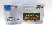 NEW RGB Digital Alarm Clock Radio Colorful LED Display Electronic Desk Clock