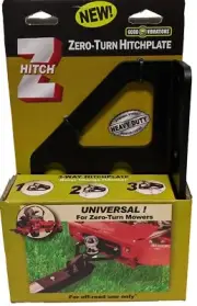 ZHitch Zero-Turn 3-Way Hitch Plate - Ball Hitch, Rugged Pin Hitch Hole and Du...