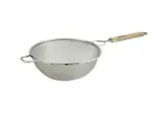 Winco MST-10D Reinforced Double Medium Mesh Strainer w/ 10" Diameter Bowl