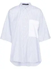 [Sofie D'Hoore] Stripe With Contras Pocket Blouse