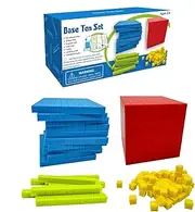 Base Ten Blocks for Math,Manipulatives Blocks Math Toys Game - Counting Blocks Tens Hundreds Thousands, Educational Toys for Kindergarten 1st 2nd 3ed Grade