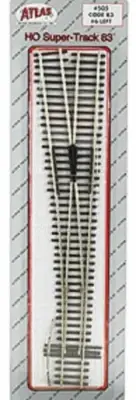 Atlas HO Scale ~ New 2025 ~ Code 83 Super Switch ~ Left Hand #6 Turnout ~ 505
