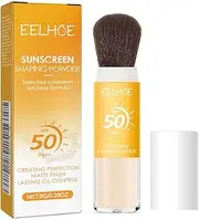 SkinGuard Sunscreen Shaping Powder Oil Control Translucent Face Setting Loose Powder with Brush Makeup Setting for Long-Lasting Sun Protection