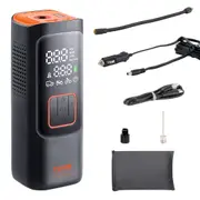 Tire Inflator Portable Air Compressor, 7800mAh 3.7V Battery Electric Air Pump, 2X Faster 160PSI Cordless Smart Air Pump with LCD Pressure Gauge, LED Light for Cars, E-Bikes, Motorcycles,