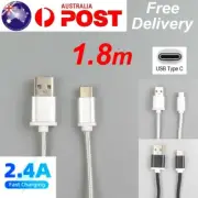 Braided Fast Charging Quick Charge USB Type C Cable USB-C Charger Data Cord