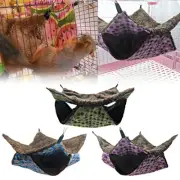 Pet Hammock Hamster Rat Bird Parrot Ferret Hanging Bed Cushion House 2 Layer KP