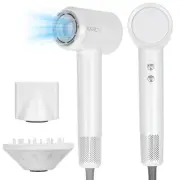 Ionic Hair Dryer with Diffuser and Concentrator, Compact Blow Dryer with 4 He...