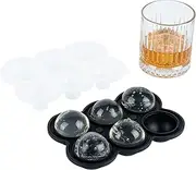 Bar Lux 1.75 Inch Cocktail Ice Mold, 1 Sphere Shaped Ice Cube Mold - Durable, 6 Compartments, Silicone Ice Cube Mold, Dishwashable, for Restro Bars, Restaurants, Cafes, Or Home - Restaurantware