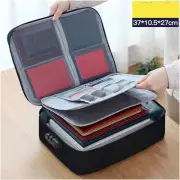 Large Fireproof Document Box with Lock File Storage Waterproof Safe Bag