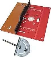 Router Table Insert Flip Plate Woodworking Tool Aluminium Versatile for Engineers, with Miter Gauge