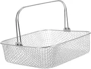 [Generic] Universal Fit Air Fryer Mesh Basket Handle Stainless Steel Air Fryer Accessory Easy Clean Chicken Basket for French Fries