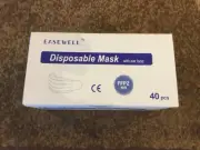 Easewell 40 pcs FFP2 NR Disposable Face Mask w/ear loop Latex-free 3-layers 40ct