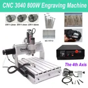3/4Axis CNC3040 Router 800W Engraving Machine Mach3 USB Carving Milling Engraver