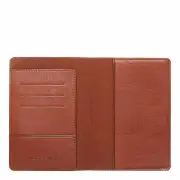 LANDON PASSPORT HOLDER TAN LEATHE one siz