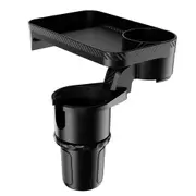 Car Cup Holder Expander with Attachable Tray 360 Rotating Car Drink Bottle