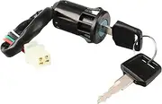 Ignition Barrel Key Switch for Suzuki 50cc-250cc Quad 4 Wheeler ATV Ignition Switch Dirt Pit Bike for Motorcycle Wire Start Switch Door Locks 2 Key Motor Ignition Key Switches(4 Wires Female Plug)
