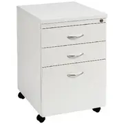 Velocity 3 Drawer Pedestal White