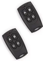 Secure Rolling Code Remotes, 2 Pack, Compatible with KIT-1 & KIT-2 (TX-134)