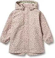 [Wheat] Girls' Parka Spring, Water-Repellent, Windproof, Bionic Finish, Oeko-tex Standard Raincoat, 2116 Violet Sweet Peas, 128