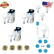 Smart WiZ LED A21 Bulbs - Daylight 5000K, Motion Sensor, App-Controlled (3 Pack)
