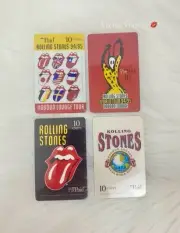VINTAGE 1990'S ROLLING STONES PHONE CARDS BUNDLE SET OF 4