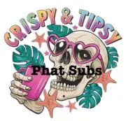Sublimation Print Crispy & Tipsy Skull Ready to Press Heat Transfer