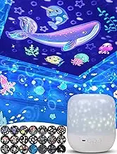 21 Sets of Films, Kids Night Lights for Bedroom, Ceiling, Projector Night Light for Kids, Star Galaxy Night Light Projector with 360° Rotation Dimmable for Baby Girls, Birthday, Christmas, Room Decor