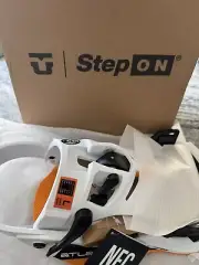 Union Atlas Step On Snowboard Bindings White/Orange Men's - LARGE