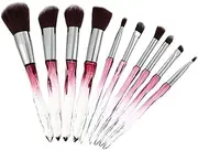 1Set Makeup Brush with Transparent Handle Professional Eye Makeup Liquid Powder Blush Foundation Tools for Application
