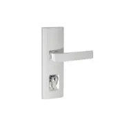 Delf Trade Bright Chrome Single Cylinder Linear Lucca Secure Entrance Lever Set