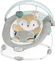 Ingenuity InLighten Baby Bouncer Seat with Light Up Toy Bar and Bunny Tummy Time Pillow Mat - Kitt, Newborn and up