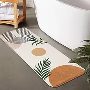 Boho Bathroom Runner Rug Non Slip, Large Long Bathroom Rug Cute Bath Mat for Bedroom Hallway Kitchen, Soft Plush Washable Shower Rug