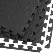 Xspec 3/8" Thick 100 Sq Ft EVA Foam Floor Exercise Gym Mats 25 pcs, Black