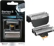 51B Series 5 Replacement Head Foil&Cutter Blade，Compatible For Braun， ContourPro/360°Complete/Activator/WaterFlex/WF1s/WF2s Series Shaver