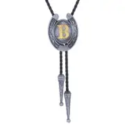 Bolo Tie for MenGolden Initial Letter Western Cowboy Vintage Bolo Tie for Wom...